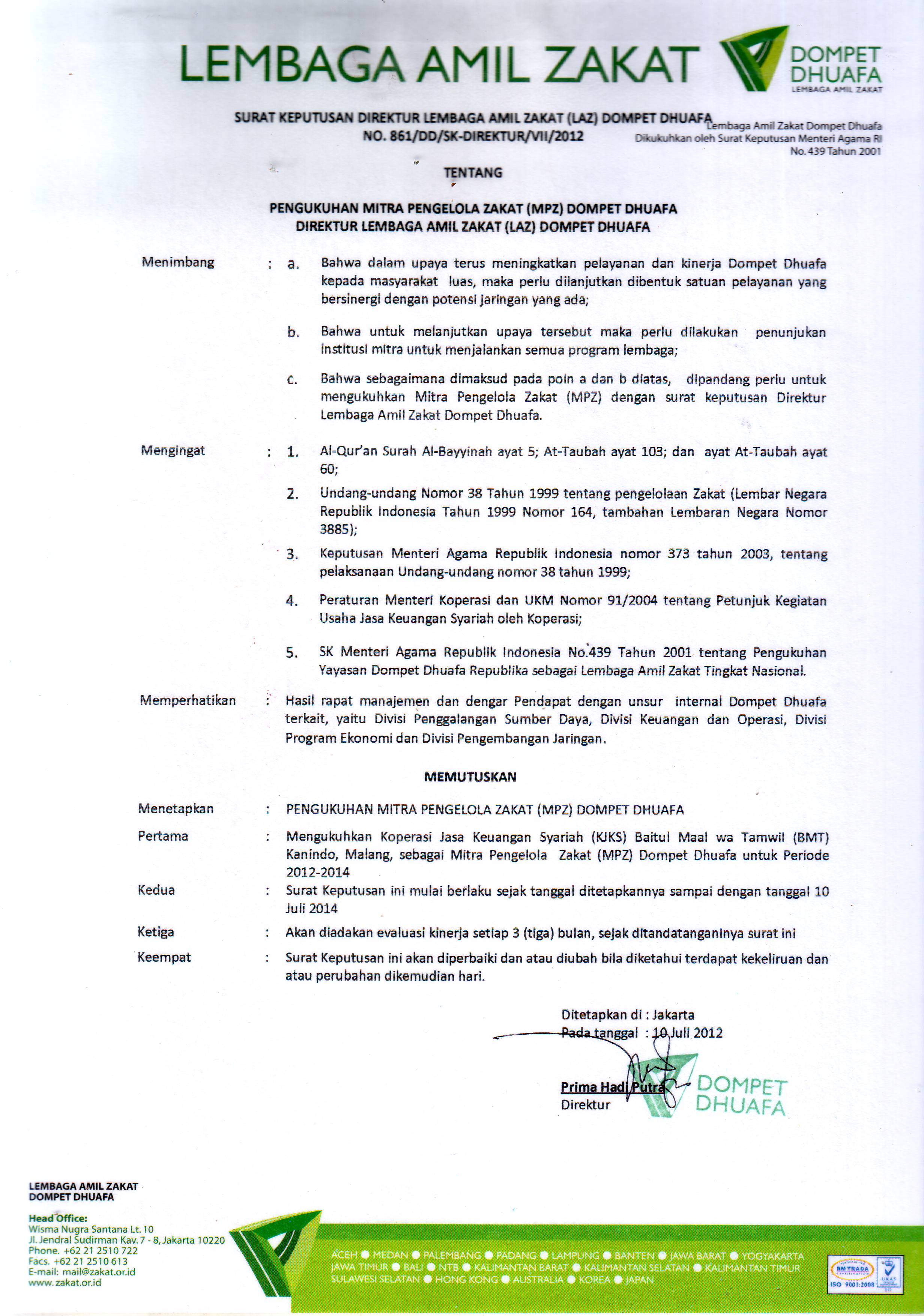 Pengukuhan Mpz Dd Jawa Timur Lembaga Amil Zakat Nasional